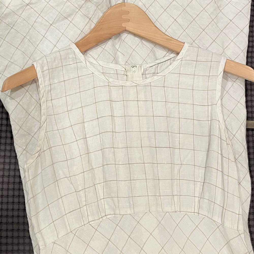 Women’s Linen Checkered Dress